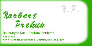 norbert prekup business card